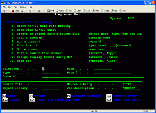 Screenshot for Mocha W32 TN5250 9.4