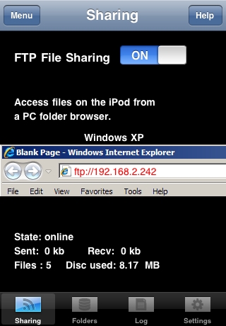 FtpDisc sharing screen