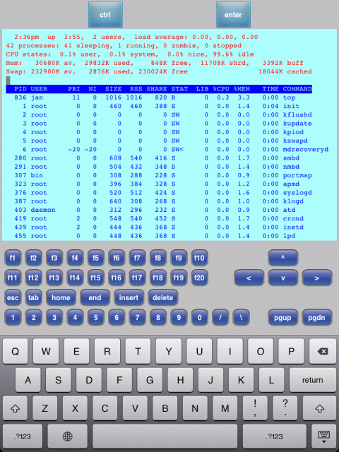 iPad connected to a Server