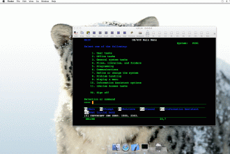 Mocha MacX TN5250 running on Mac OS X v 10.6 (Snow Leopard)