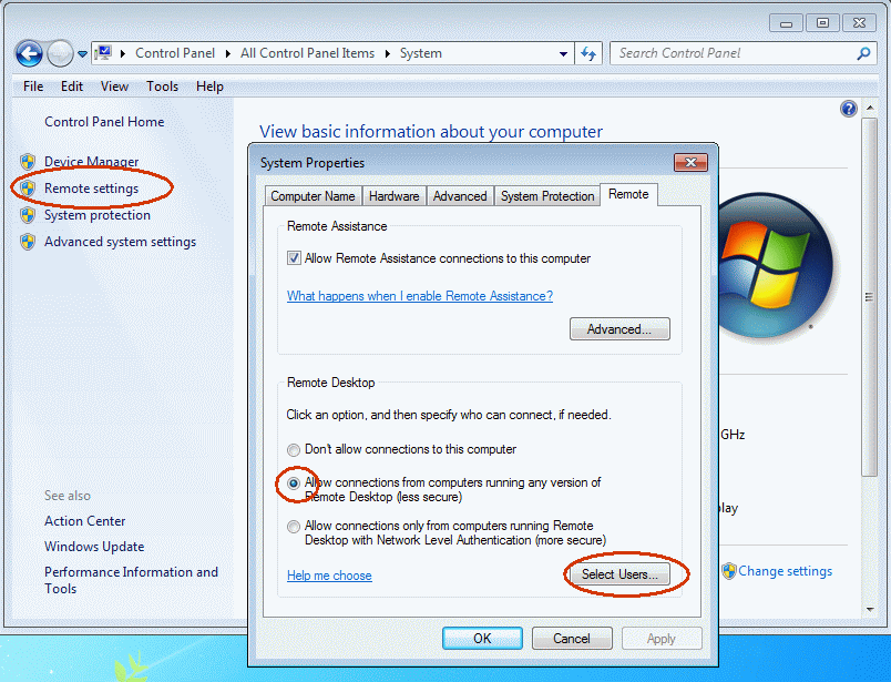 How To Remote Into Windows Vista Home