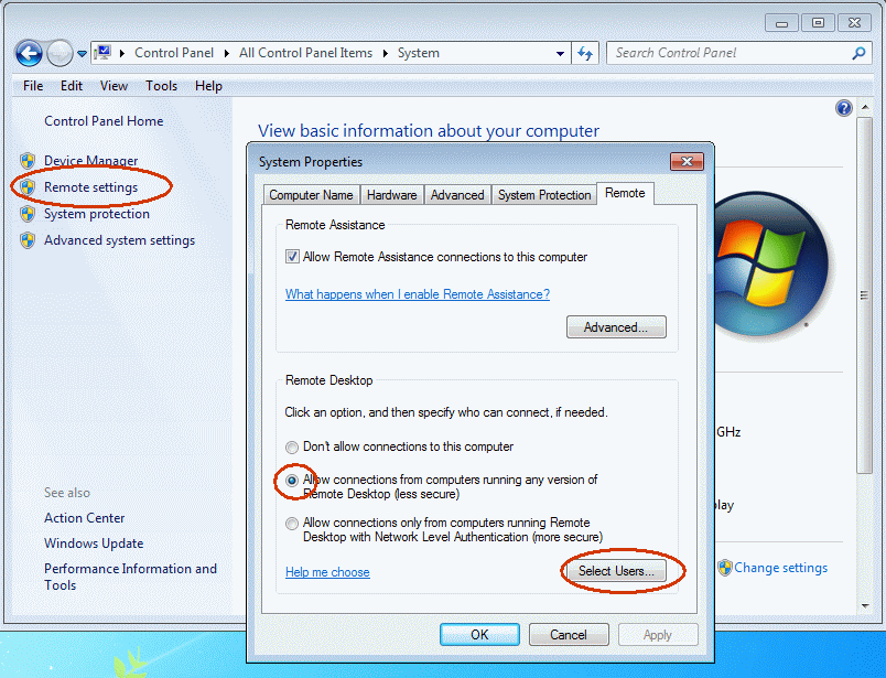 steps in configurring mocha rdp lite