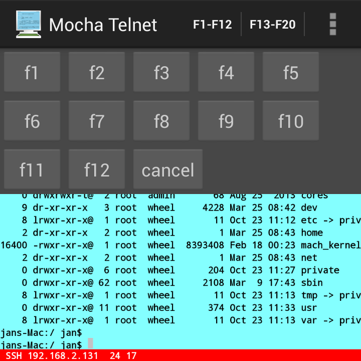 Q10 connected to an UNIX Server